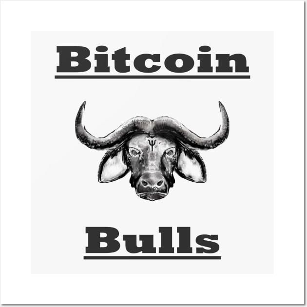 Bitcoin Bull Cryptocurrency Bull Run Wall Art by PlanetMonkey